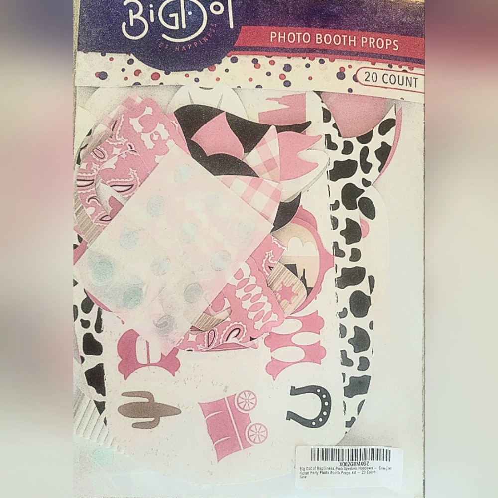 Big Dot of Happiness Pink Western Hoedown - Cowgirl Horse Party Photo Booth Prop